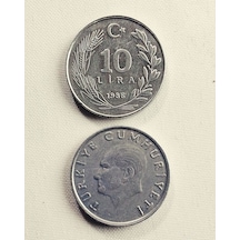 10 Lira 1986 Eski Koleksiyon Madeni Para.
