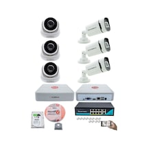 Ip Güvenlik Kamera Seti - 3 İç Mekan Ip Kamera, 3 Dış Mekan Ip Ka