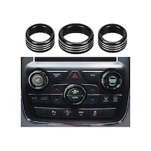 Moveevo Dodge Durango 2014-2020/jeep Cherokee/grand Cherokee 2014-2021 İçin Klima Ve Ses Regülatör Düğme Kapağı Siyah, 3'lü Alüminyum Set