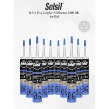 Selsil Nötr Dış Cephe Silikonu Seffaf 300 Ml. - 10 Adet Şeffaf