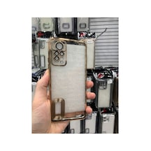 Xiaomi Redmi Note 11 Pro Kamera Lens Korumalı Şeffaf Yumuşak Silikon Telefon Kılıfı Kapak Gold