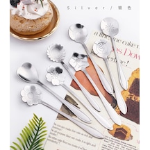 Vkemall Çelik Japon Gül Kaşığı - 8'li Paket, Kahve & Yemek İçin Şık Aksesuar Diğer