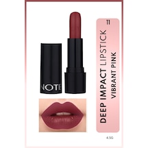 Note Deep Impact Lipstick Kremsi Dokulu Yarı Parlak Ruj 11 Vibrant Pink - Kırmızı Vibrant Melon