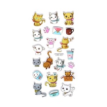 Sticker Kabartmalı Stiker Defter Planlayıcı Etiket Lre-001 - 17 x 9 CM - Pati Mektup Kedi