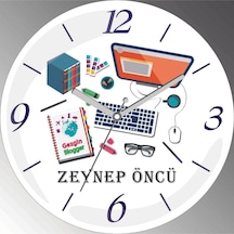 Gezgin Blogger Çap 30cm Sessiz Akar Bombeli Gerçek Cam Duvar Saati Siyah