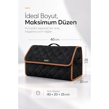 E-biz Renault Trafıc Kapaklı 2015-2022 Uyumlu Torpido + Tay Tüyü Çanta - Siyah-kahverengi - Re048