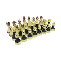 Satranç Taşı Zamak Polyester Krem Siyah