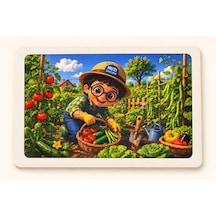 Bahçıvan Huzi - 24 Parça Ahşap Puzzle