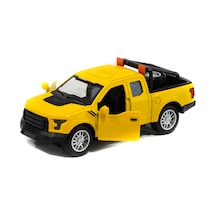 Metal Ford Ranger Pikap Çek Bırak Işıklı Sarı 12 Cm