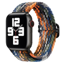 Apple Uyumlu  Watch  Series 10 42mm Esnek Örgü Kumaş Kordon Kayış-ky45-1