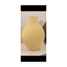 Modern Dekoratif Vazo 20 Cm Krem Bej Bej