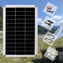 Besthome1 20 W Esnek Güneş Paneli Kiti Roy-1, Çift Usb Taşınabilir Şarj Cihazı, Cep Telefonu Şarj, Kamp, Karavan, Araba