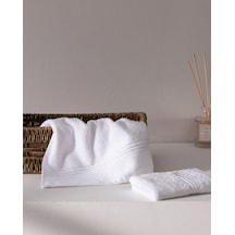 Madame Coco Noemie 2'li %100 Pamuk El Havlusu - Beyaz/silver - 30x30 Cm 8684427342909 Çok Renkli
