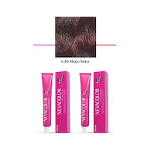 Hubrendy Tedarik 2 Li Set Premium 6.46 Akaju Bakır - Kalıcı Krem Saç Boyası 2 X 50 G Tüp