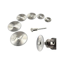Daire Testere Bıçağı Seti, 6 Adet Döner Alet El Daire Testeresi, 3,2 Mm Çubuklu, Mini Delikli Kesme Diskleri, Ahşap, Plastik, Bakır, Alüminyum Ve İnce Sac İçin Kesme Diskleri