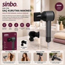 Gri Saç Kurutma Makinesi 110.000 Rpm Sessiz Çalışma - 3 Hız - Sıcaklık Ayar Shd-1755 5705