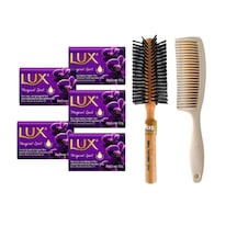 Lux Magical Spell Banyo Sabunu 5 x 80 G + Difaş Saç Fırçası + Tarak