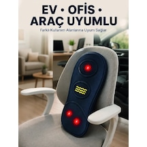 Isıtmalı Bel Masaj Minderi Ev Ofis Araç Uyumlu Titreşimli Destek