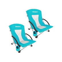 Kingcamp Lilac Beach Chair Plaj Ve Dinlenme Sandalyesi 2'li Set Cyan Turkuaz