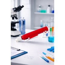 Pipet Pompası Plastik Kırmızı 25 Ml - 1 Adet