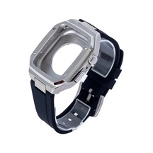 Watch 44mm Kr402 Metal Kasa Silikon Kordon - Gümüş İtdark9255
