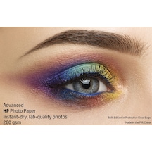 260 G 15X21 CM 100 Adet Saten Fotoğraf Kağıdı Bulk Advanced HP