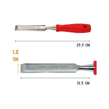 Cer-pa Norm Plastik Saplı Düz Iskarpela - Ahşap Oyma Bıçağı - 18 Mm - 25.5 Cm.