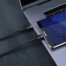 Cafule, 3.0 A Usb-c & Usb-c Şarj & Data Aktarımı Kablosu, /hızlı Şarj, 1 Metre, Gri/siyah, Catklf-gg1