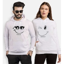 Tshirthane Smile Sevgili Kombinleri Kapüşonlu Kombini