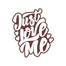 Just Love Me Sticker 17x17 Cm Kahverengi