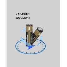 Depomıx Yüksek Performanslı Aa Usb Şarjlı Lityum Pil 1.5v Sabit Güç 2 Li Paket