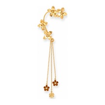Çelik Çiçekli Earcuff Gold