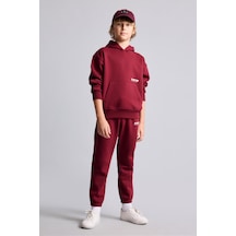 Defacto Baskılı Lastikli Paça Kalın Kumaş Jogger Eşofman Altı Erkek Çocuk H9685a826wnbr248 Bordo-br248