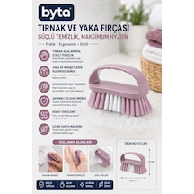 Tırnak Ve Yaka Temizleme Fırçası Ergonomik Saplı Çok Amaçlı Elde Çamaşır Ve Leke Çıkarma Fırçası 1 Adet Karışık Renk Gönderilir