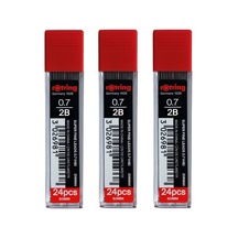 Rotring 0,7 Mm 2b Süper Polimer Kalem Kurşun - 3'lü Paket - Toplam 72 Kurşun - Mekanik Kurşun Kalemler İçin Yedekler