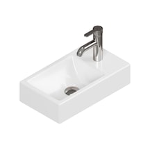 Minizia Lavabo Beyaz 45x26x10 Cm Sağdan Delikli, Taşma Deliksiz
