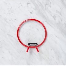 Abarta Kırmızı Orta Metal Yaylı Nakış Kasnak- 12.6cm 12.5 CM