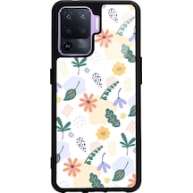 Oppo Reno5lite Minik Çiçekler Tasarımlı Glossy Telefon Kılıfı Çok Renkli