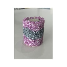 Dekoratif Obje Tealight Mumluk Pembe 9x7 Cm