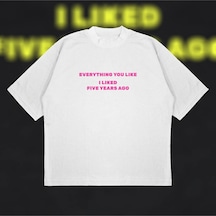 Tarzsokak Everything You Like Oversize Unisex Pamuklu Nefes Alan Kalın Kumaşlı Beyaz