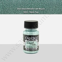 Cadence Dora Glass Metalik Cam Boyası 50 Ml. 3163 Yeşim Taşı