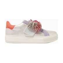 Kurt Geiger Laney Pom Pom Deri Taşlı Lüks Tasarım Kadın Sneaker Çok Renkli