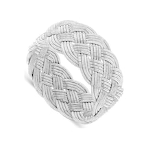 Örgü Kazaz Iye Yüzük El Örmesi Gümüş Bay Bayan Yüzük Yzk-328