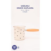 Black Cupid Emaye Ahşap Saplı Cezve 500ml-6 Kişilik Aeropress