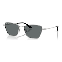 Ray-ban Rb 3783 00381 53 Unisex Polarize Geometrik Gümüş Metal Güneş Gözlüğü Gri