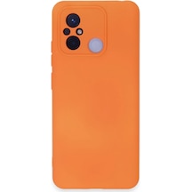 Newface - 417 - Xiaomi Redmi 12c Kılıf Nano İçi Kadife Silikon - Edntrend - - Turuncu