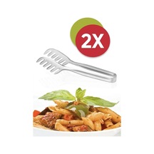 2'li Makarna Maşası/paslanmaz Çelik Pratik Servis Maşası/mutfak Maşası