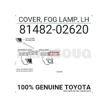Toyota Corolla 2016-2018 Ön Sis Lamba Kapağı Delikli Sol Oem No: 8148202620