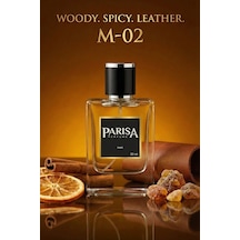 M-02 Dark Spc Edp 50ml - Tarçın & Deri Notları İçeren Odunsu Baharatlı Erkek Parfümü Prsm02 Baharatlı