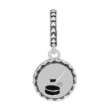 Buz Hokeyi Sallantılı Charm Gümüş